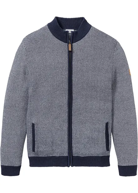 Grovstickad cardigan i bomull