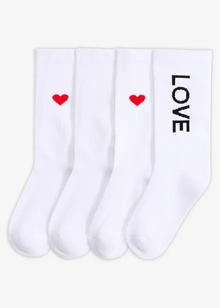 Strumpor med ekologisk bomull (4-pack)