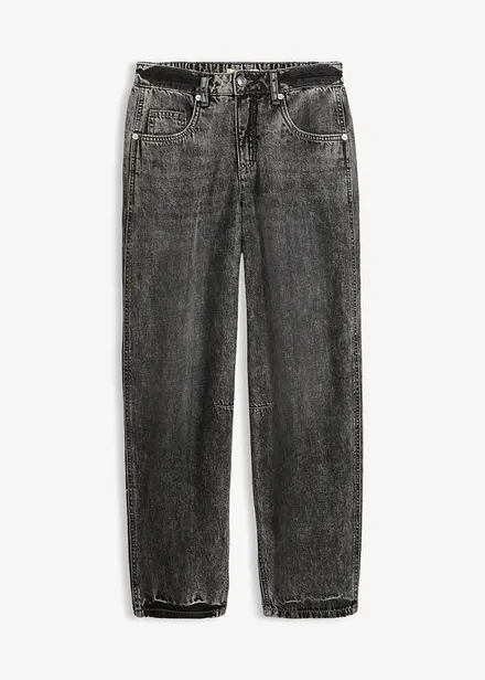 Jeans med medelh&ouml;g midja och kortare ben, Super Soft