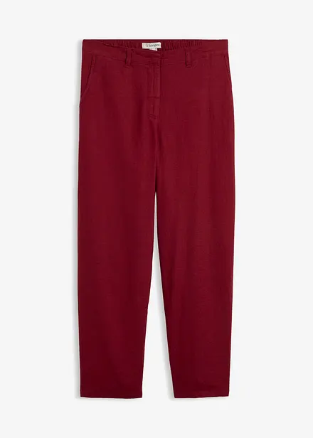 Byxa i barrelmodell i mix av lin och viskos