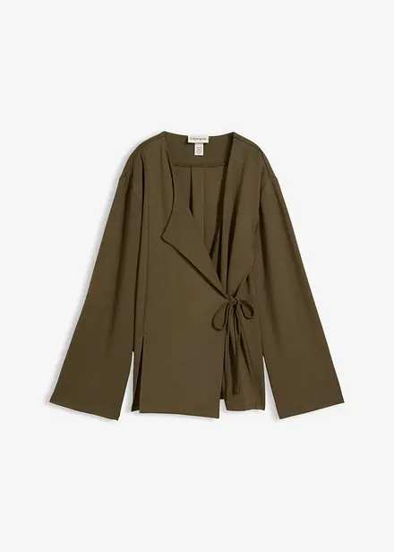 Blustopp med knytband i viskosmix