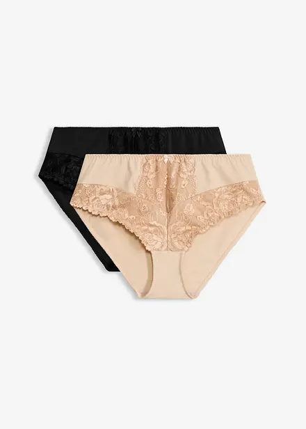 Maxitrosa med blomm&ouml;nstrad spets (2-pack)