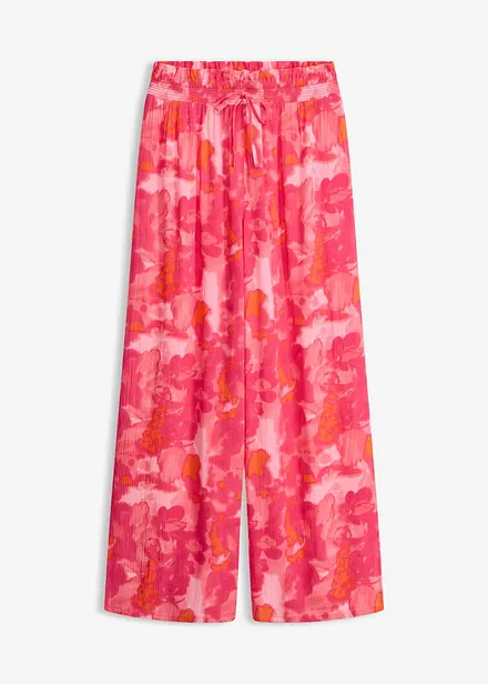 Strandbyxa i krinklat material med struktur