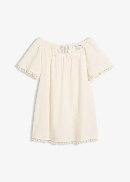 Blus i mjuk viskosmix
