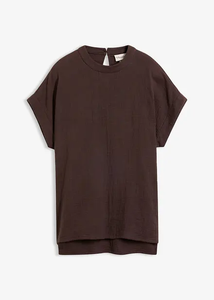 Blus i bomullsmuslin