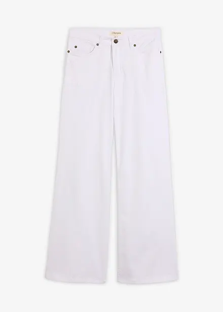 Wide Leg jeans, Mid Waist, Stretch