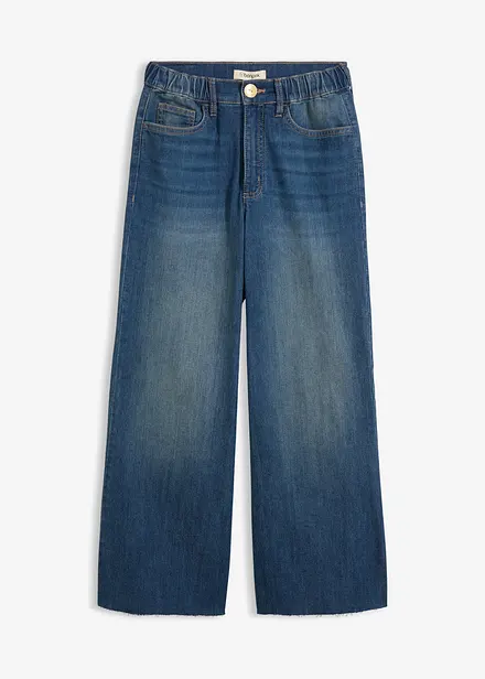 Wide Leg-jeans, High Waist, cropped