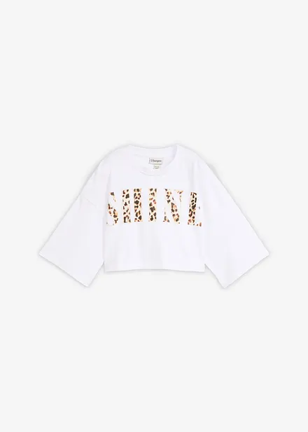 Kort T-shirt i ekologisk bomull