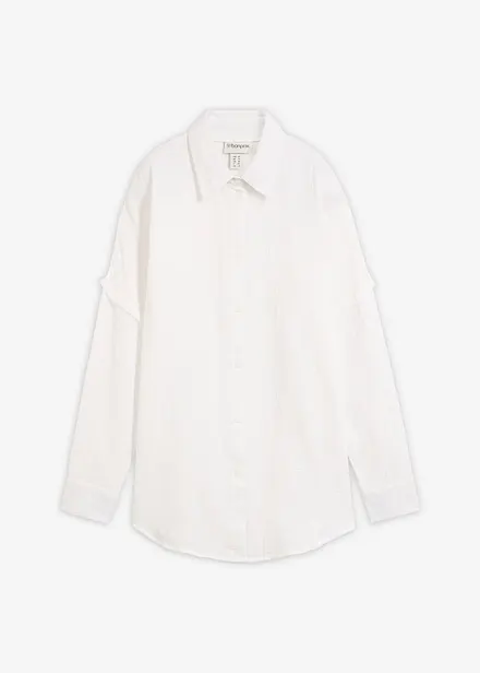 Oversize-skjorta av luftig muslin