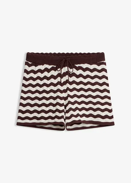 Stickade shorts av linnemix