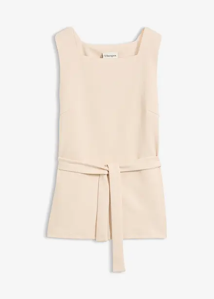 Linne i pik&eacute; med knytband