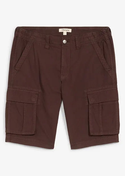 L&auml;tta jeansshorts med res&aring;rmidja, av f&auml;rgad denim, Relaxed Fit
