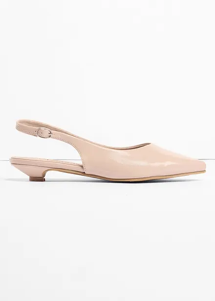 Ballerinaskor med slingback och lacklook