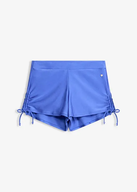 Badshorts med innerbyxa av glansigt material