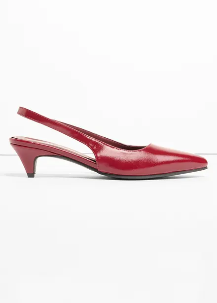 Slingbackpumps med l&aring;g klack