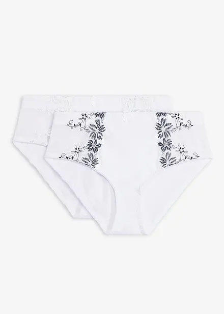 Formande trosa med broderi (2-pack)