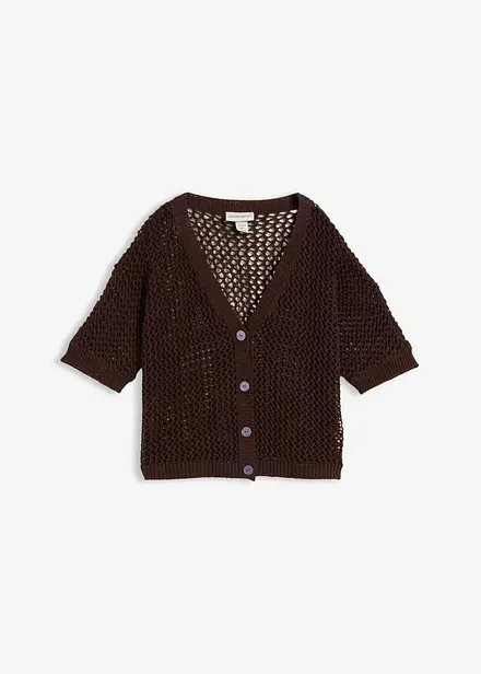 H&aring;lm&ouml;nstrad cardigan med lin