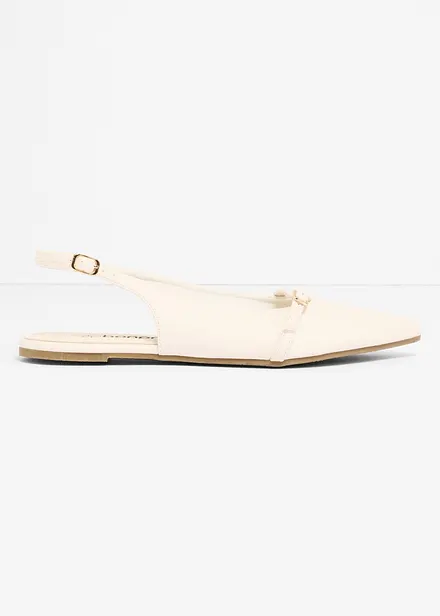 Ballerinasko med slingback och dekorativ rem