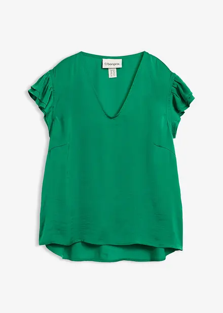 Blus med volanger