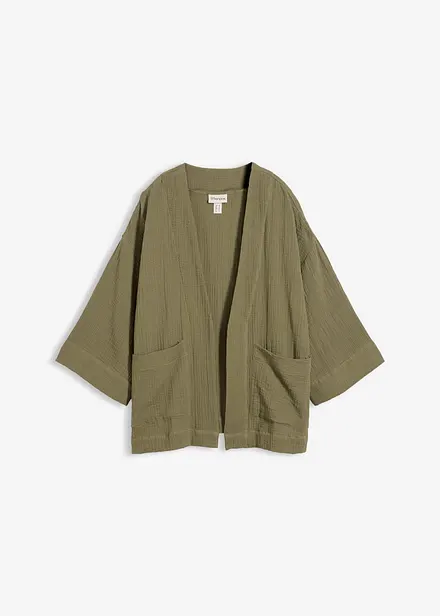 Kimono i luftig bomullsmuslin