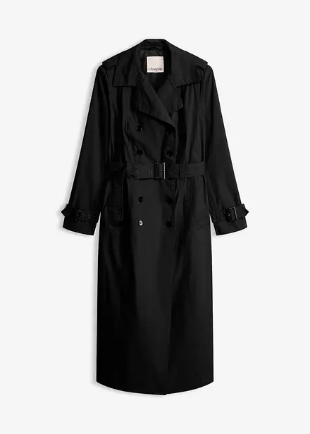 L&aring;ng trenchcoat med midjeb&auml;lte