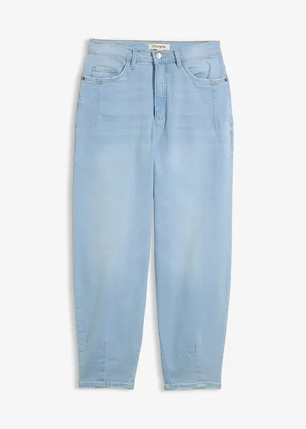 Barrel Jeans, High Waist, ekologisk bomull