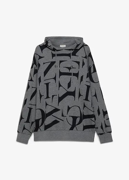 Sweatshirt med huva, avslappnad passform
