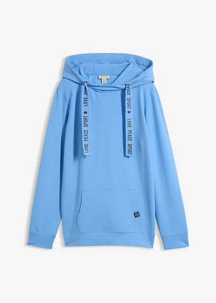 Sweatshirt med huva i mjuk viskosmix