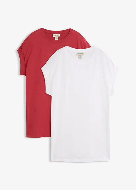 L&aring;ng topp i ekologisk bomull (2-pack)