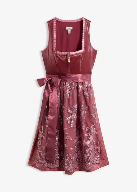 Dirndl med paljettf&ouml;rkl&auml;de (2 delar)