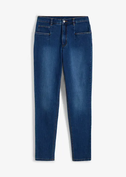 Stretchiga mom jeans med h&ouml;g midja