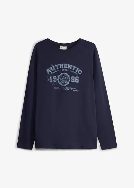 L&aring;ng&auml;rmad T-shirt i ekologisk bomull
