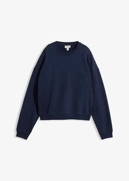 Kort oversizesweatshirt av ekologisk bomull