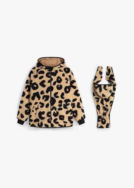 Mammajacka med babyficka, i teddyfleece