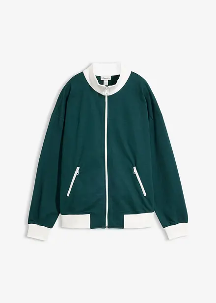Sweatshirtjacka i ekologisk bomull