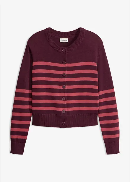 Kort cardigan i bomullsmix
