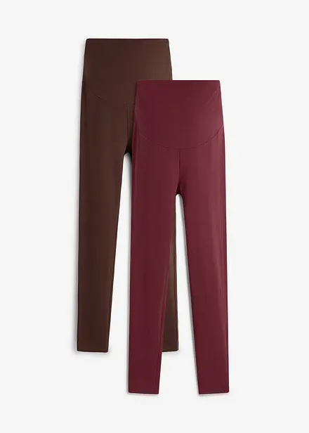 Mammaleggings med ekologisk bomull (2-pack)