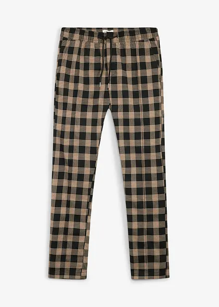 Byxa med yllelook och bekv&auml;m midja, normal passform