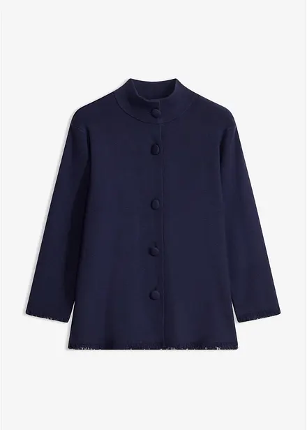 Cardigan med fransiga kanter