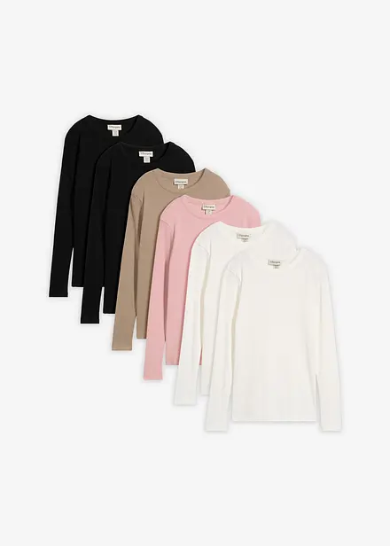 Ribbad topp av ekologisk bomull (6-pack)