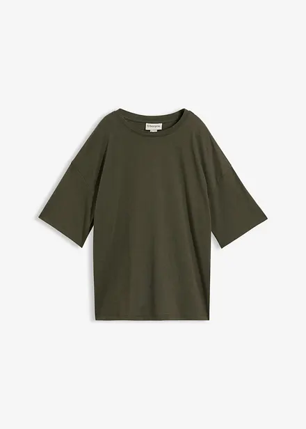 Ledig T-shirt i bomullsmix