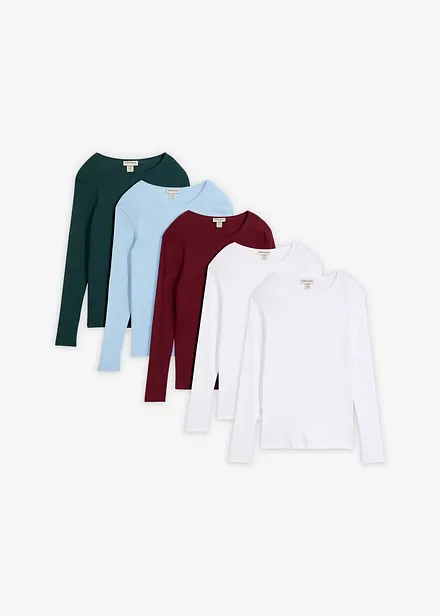 Ribbstickad topp i ekologisk bomull (5-pack)