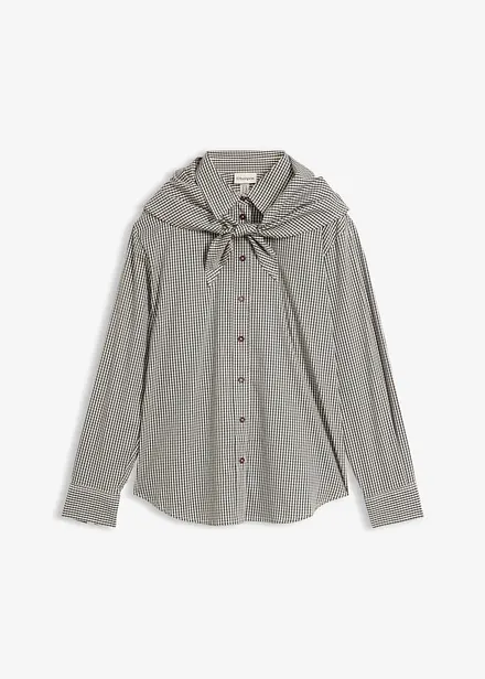 Blus med avtagbar sjaldetalj