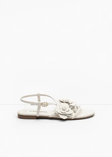 Sandal med blomapplikation