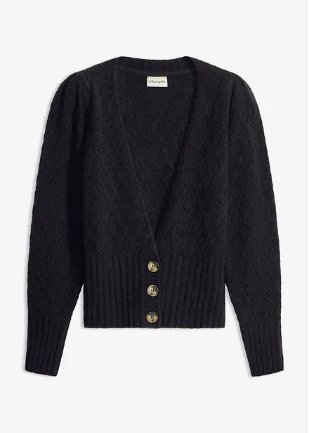 Finstickad cardigan
