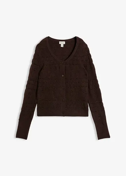 H&aring;lm&ouml;nstrad cardigan med knappsl&aring;