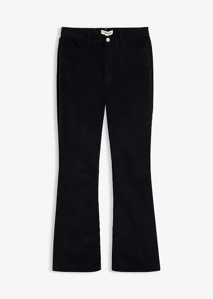 Manchesterbyxa med bootcut i bomullsstretch
