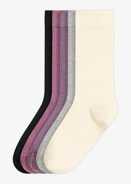 Ribbade strumpor (5-pack)