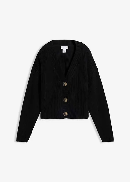 Grovstickad cardigan i bomull