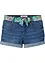 Jeansshorts med skärp och medelhög midja för barn, bonprix